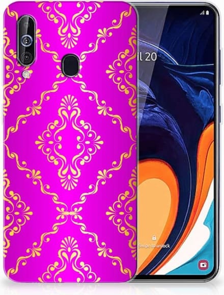 Siliconen Hoesje Samsung Galaxy A60 Barok Roze
