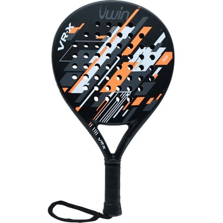 Uwin padel racket junior - lichtgewicht, EVA 13 kern, oranje/wit/grijs.