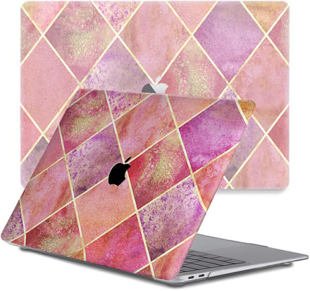 Lunso Geschikt voor MacBook Pro 13 inch (2016-2019) cover hoes - case - Diamond Rose