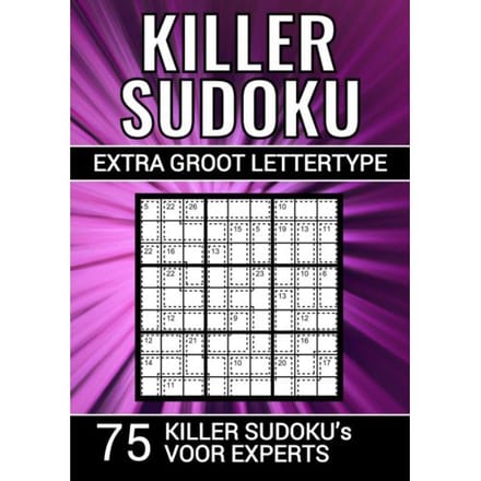 Killer Sudoku - Extra Groot Lettertype - 75 Puzzels Voor Experts - Puzzelboeken & Meer