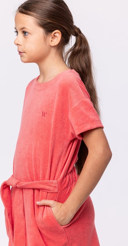 Woody Strandjurk koraalrood - maat 128/8J