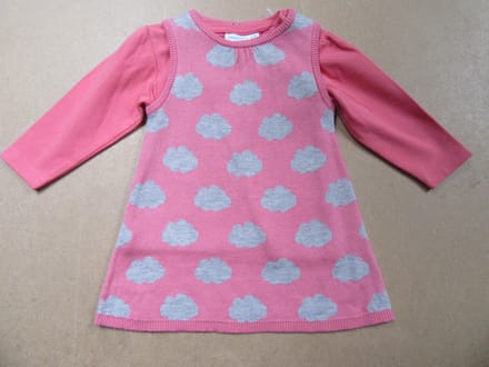noukie's , overgooier+ tshirt gebreid in rose , 6 maand 68
