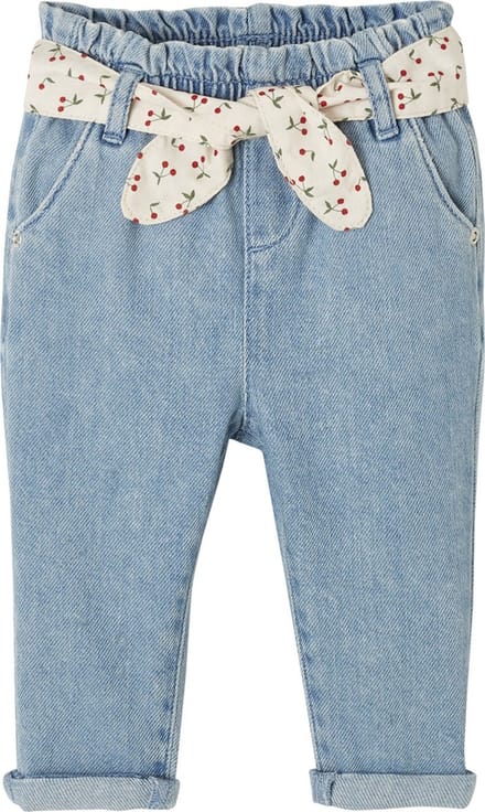 Vertbaudet Babyjeans met stoffen riem