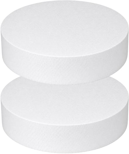 Piepschuim vormen - cirkel - 2x - D22,5 x 4 cm - styropor hobby / DIY vorm - basis knutselfiguren