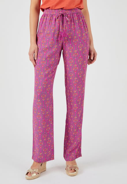 Damart - Pantalon pure viscose - Dames - Violet - 42