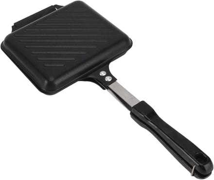 Panini Maker - Tosti Pan - Ontbijt Maken - Dubbelzijdig - 37 cm - Zwart