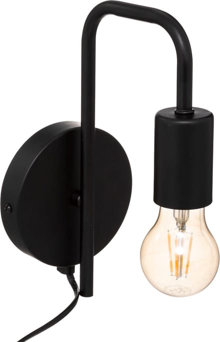 Atmosphera Wandlamp - Lamp - Zwart en Metaal - H25cm