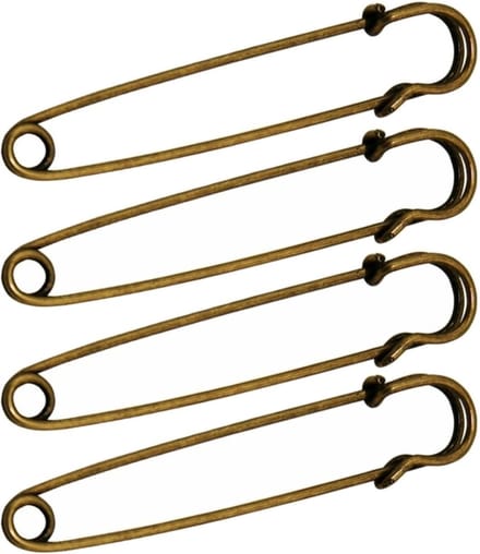 Sierspeld - Sjaalspeld - Classic - 75mm - Brons - 4 Stuks