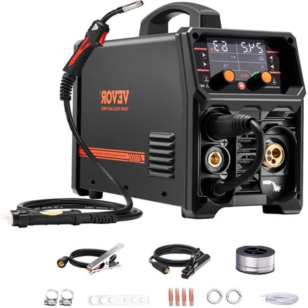 MIG lasapparaat - Synergetische machine - Metaal verbinden - 5-in-1 functie - 200 A - Grijs