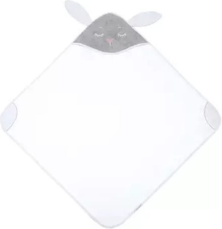 Canpol Babies baby handdoek 100x100cm, 100% katoen, konijn Grijs