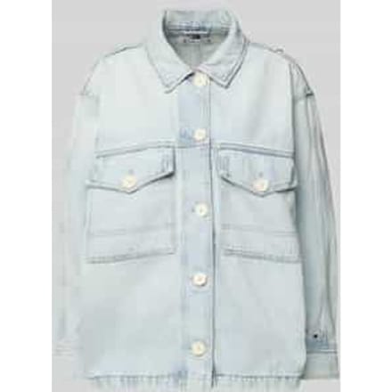 Oversized jeansjack van een mix van katoen en lyocell