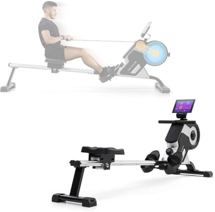 Roeitrainer Inklapbaar - Hometrainer - Roeimachine Fitness - Wit / Zwart