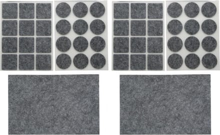 Benson Meubelvilt - 50x stuks - grijs - vilt - 3 formaten - anti kras vilt
