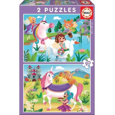 Puzzel Educa Unicorns and Fairies 40 stuks