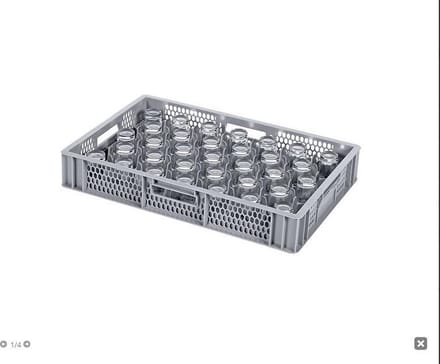 Glaskrat - Glazenkrat voor 33 glazen - max. glashoogte 72 mm - max. Ø 75 mm