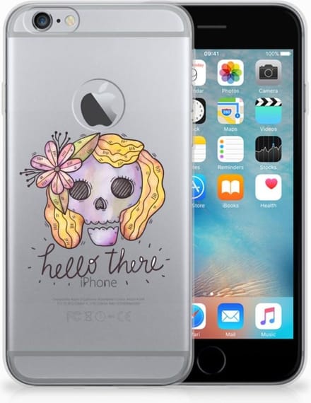 Silicone Back Case Apple iPhone 6 Plus | 6s Plus Boho Skull