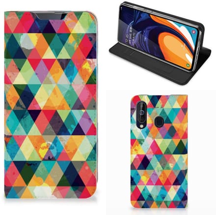 Samsung Galaxy A60 Hoesje met Magneet Geruit
