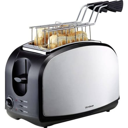 Trisa Crispy Snack Broodrooster RVS, Zwart
