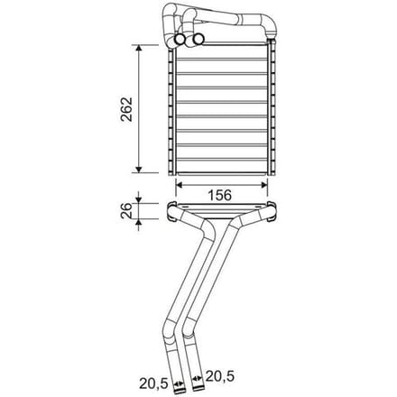 Warmtewisselaar, interieur verwarming VALEO 811655