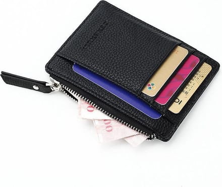 New Age Devi - Hippe Mini Portemonnee - Creditcardhouder - Pasjeshouder - Zwart