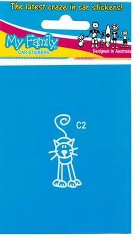 Kat of Poes sticker, Autosticker