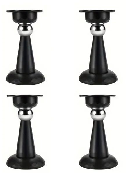 Zwart magnetische deurstopper vloerstopper roestvrij staal - 0034 zware deurstopper