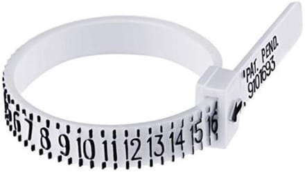 Fako Bijoux® - Ringmaat Meter - Ring Vinger Meetgereedschap - US Maatvoering - Wit