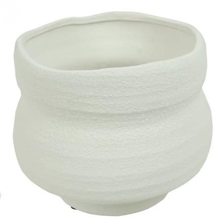 Countryfield Bloempot Poppy aardewerk L26B26H21,5CM wit