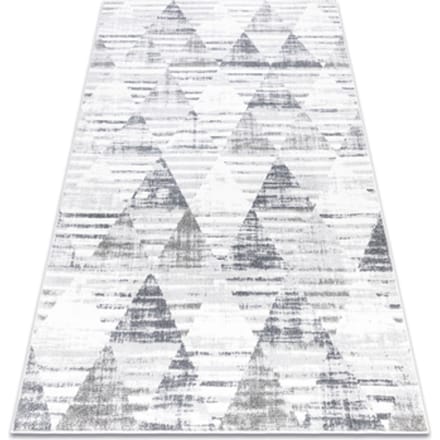 Kleden Rugsx Tapijt POLI 8408A Geometrisch wit / grijs 80x150 cm