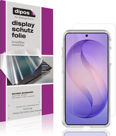 dipos – 4x Beschermfolie geschikt voor Samsung Galaxy S26 Ultra Case Friendly | Krasbestendige & heldere Screenprotector Ultra-Thin