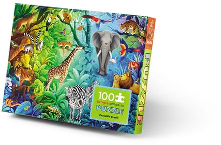Crocodile Creek puzzel 100st Jungle paradijs holografisch Kinderpuzzels
