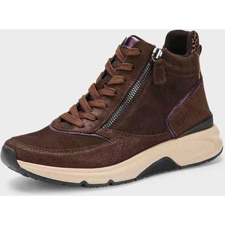 Hoge sneakers met ritssluiting - bruin - Gr. 7 van Goldner Fashion