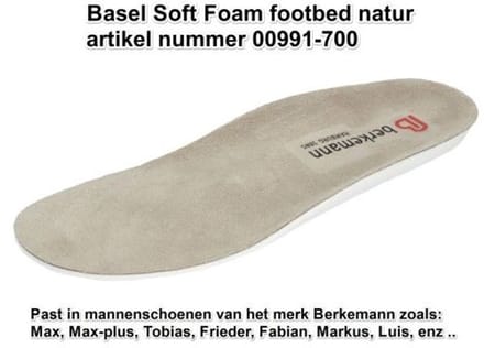 Berkemann - natuur-ongekleurd - binnenzolen - maat 44