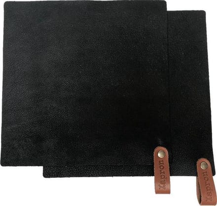 Xapron leren pannenlappen Utah - Kleur Zwart