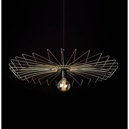 Nowodvorski Lighting Hanglamp Umbrella in platte vorm, goudkleurig