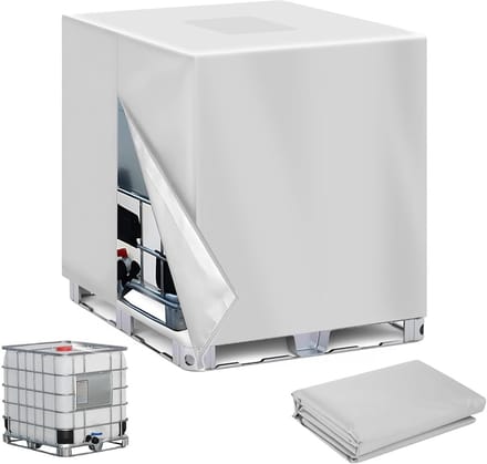 Famanu - IBC tankafdekking 1000L anti-UV stofdicht lichtgrijs