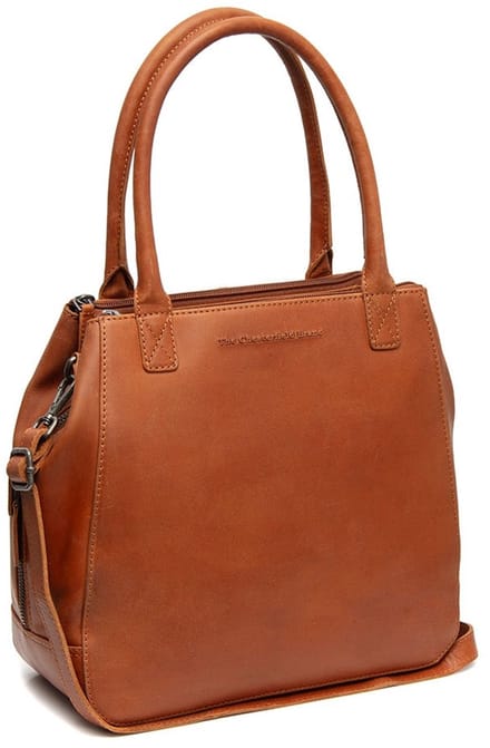The Chesterfield Brand Solvin Waxed Pull Up Shopper Schoudertas - Cognac