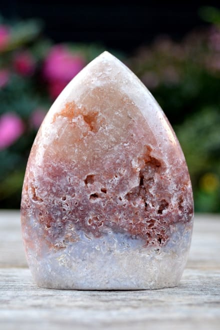 Decoratief edelsteen roze Amethist sculptuur # 7