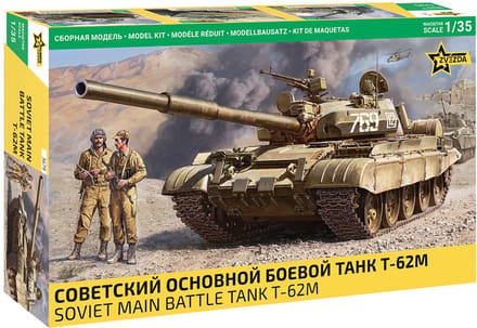 Zvezda Modelbouwpakket Militaire voertuigen - 3679 T-62M - Sovjet Moderne Gevechtstank Plastic - 1:35 - Modelbouw