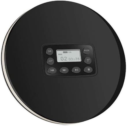 Draagbare CD-speler - MP3-speler Walkman - Muziek Luisteren - LED Display - 1 Gram - Zwart