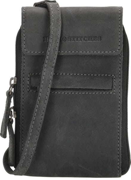 Hide & Stitches Idaho Schoudertas - 100% Leer - Zwart