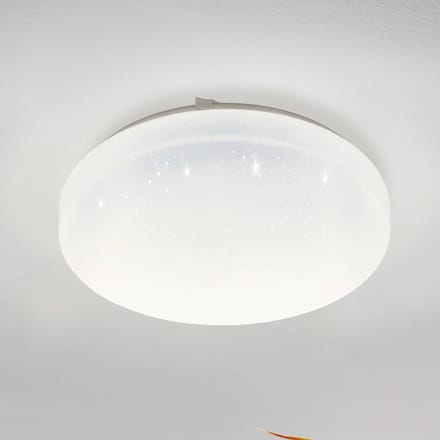 EGLO Frania-s - LED-plafondlamp - Ø28 cm - 1-lichts - wit/kristaleffect
