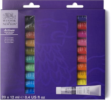 Winsor & Newton 1590272 Artisan Water Mixable Olieverf Set – 20 × 12 ml – Watermengbare Olieverf - Starter set