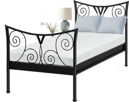Prinses-Bedframe - Zwart Metaal