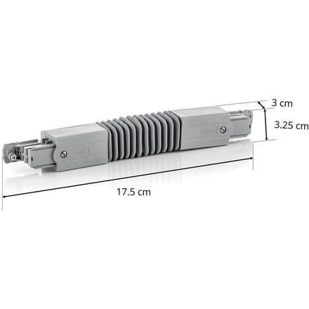 GLOBAL Flexibele verbinder HV-stroomrail Noa, grijs