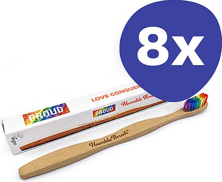 Humble Tandenborstel Bamboe Regenboog (8 stuks)
