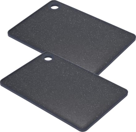 Excellent Houseware Snijplanken - 2x stuks - zwart - kunststof - 23 cm