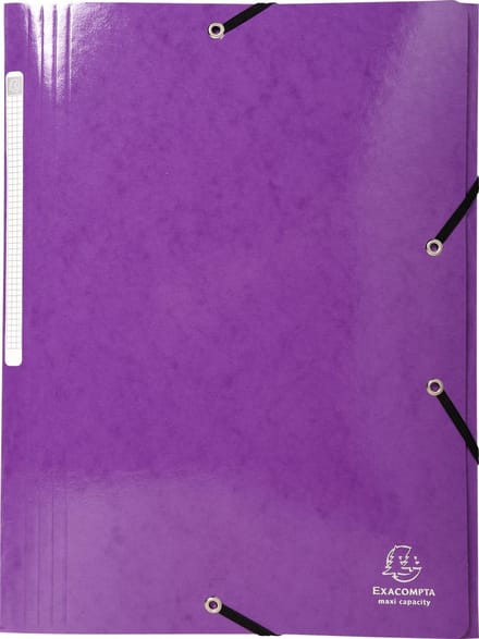 Exacompta 25x IDERAMA® Elastomap 3 kleppen Maxi Capacity 425gm2 A4 - Purper - 55826E