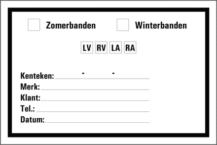 Zomer-winterbanden sticker 150 x 100 mm