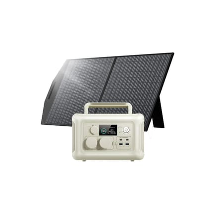 ALLPOWERS Solar Generator Kit 600W (R600 + SP027 100W Solar Panel) - R600-Beige +SP027 100W Solar Panel